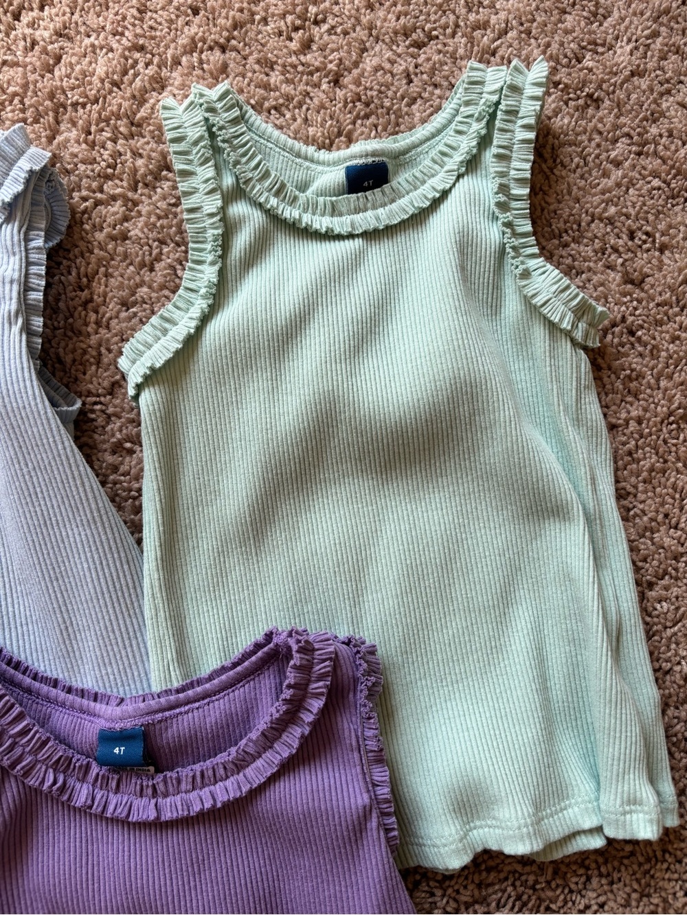 Old Navy Ribbed Ruffle Tank Top Bundle: 4T - Picture 4 of 8